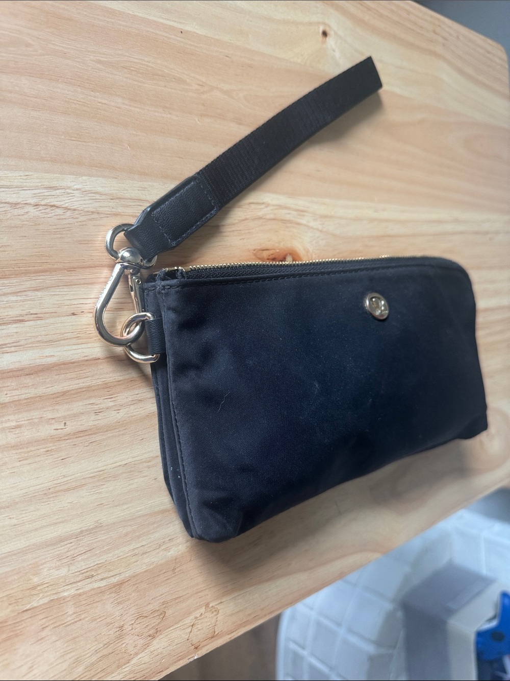 Lululemon Black Wristlet Clutch with Silver Logo Accent - Picture 3 of 12